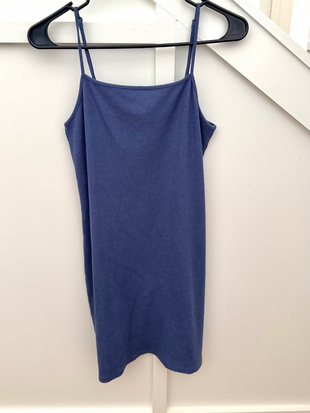 aerie Ribbed Spaghetti Strap Top in Dusty Blue